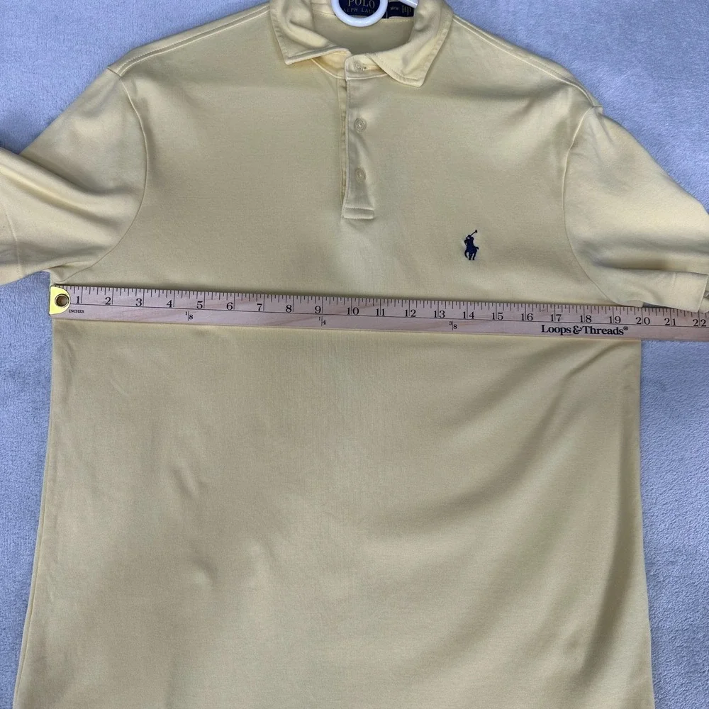 Polo Ralph Lauren Polo Shirt Mens XL Yellow Classic Pony Custom Fit